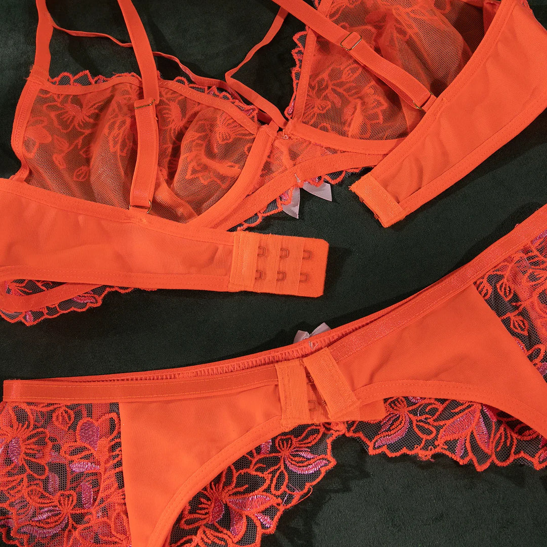 Coral Charm Lingerie Set