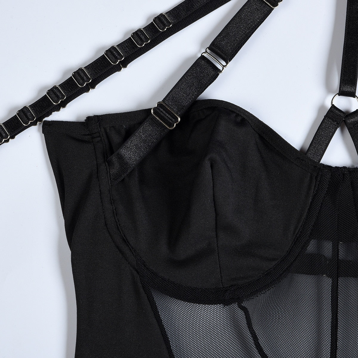 Fancy Garters Lingerie Bodysuit