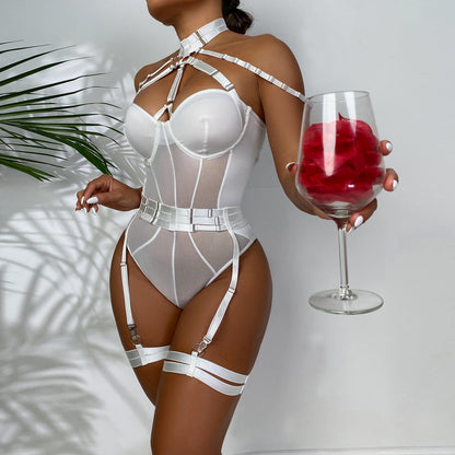 Fancy Garters Lingerie Bodysuit