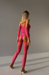 Soft pink sheer mesh bodysuit – luxury women’s lingerie – SultryGirls
