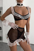 Luxury black mesh lingerie dress – women&