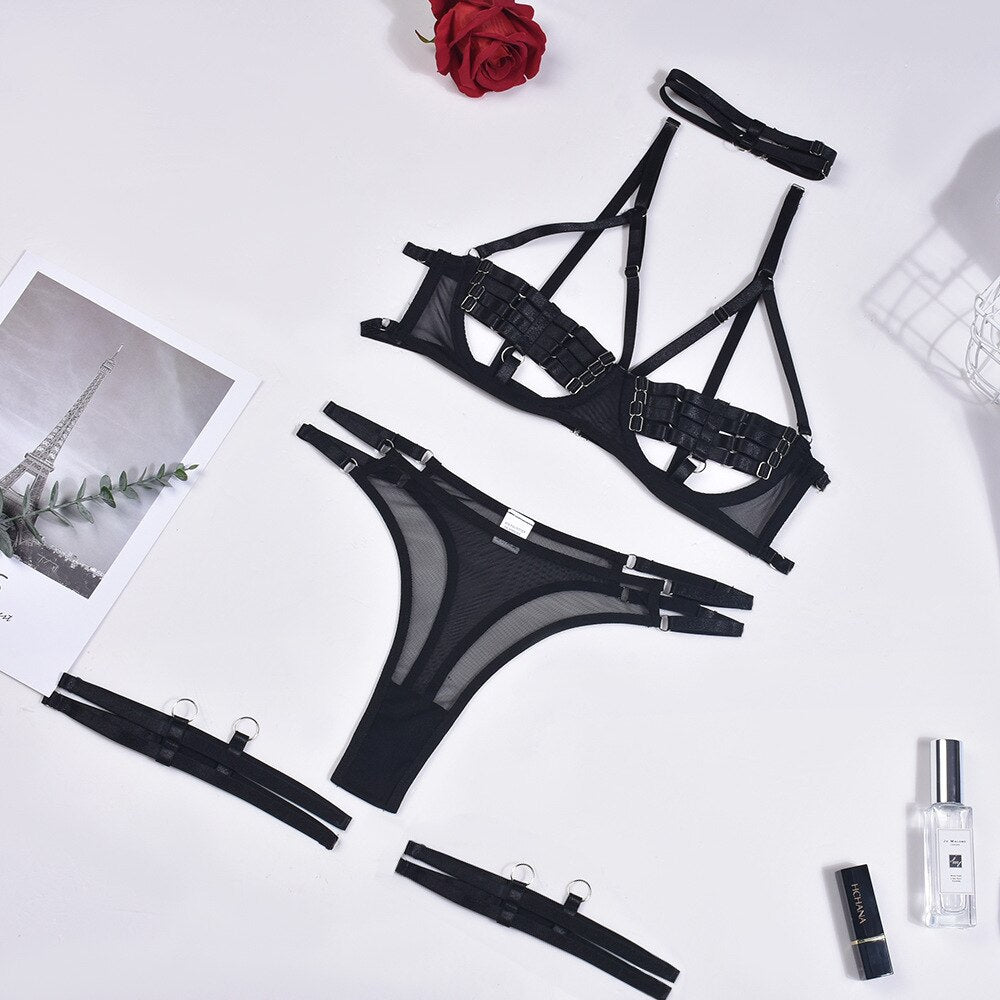 Olivia Strapped Sexy Sensual Lingerie Set